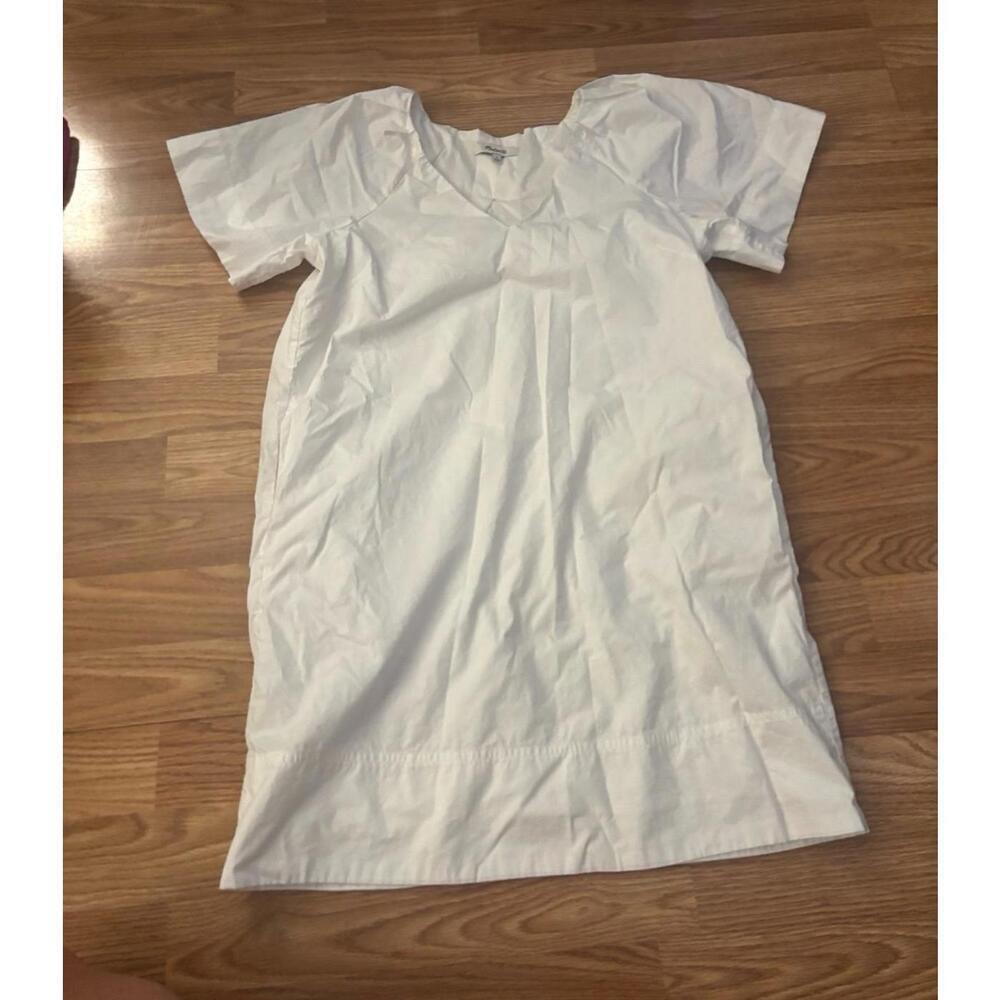 Madewell V Neck Mini Shirt Dress Size Small - Picture 4 of 9